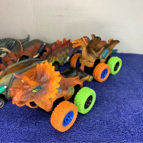 Kids Pull-Back Dinosaur Car Toy Dinosaur Party Favor Game Dino Toy Birthday Gift - Picture 3 of 10